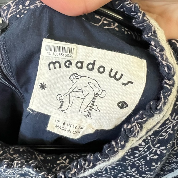 Anthropologie Meadows Amaryllis Floral cottagecore prairie lined dress size 12 - Picture 6 of 11